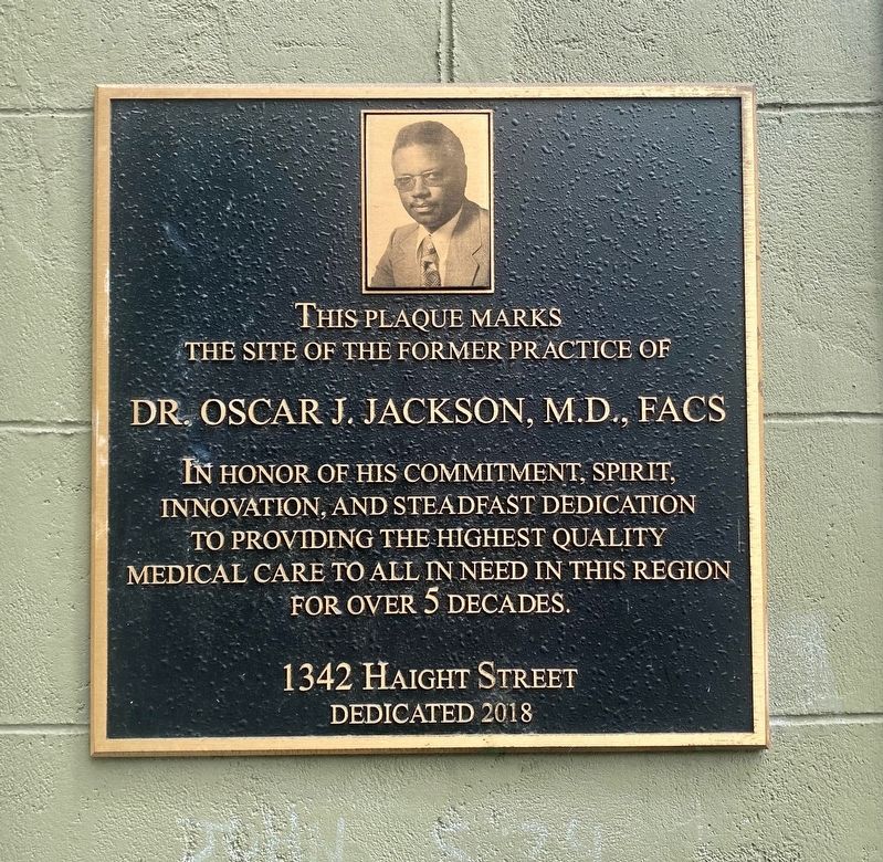 Dr. Oscar J. Jackson Marker image. Click for full size.