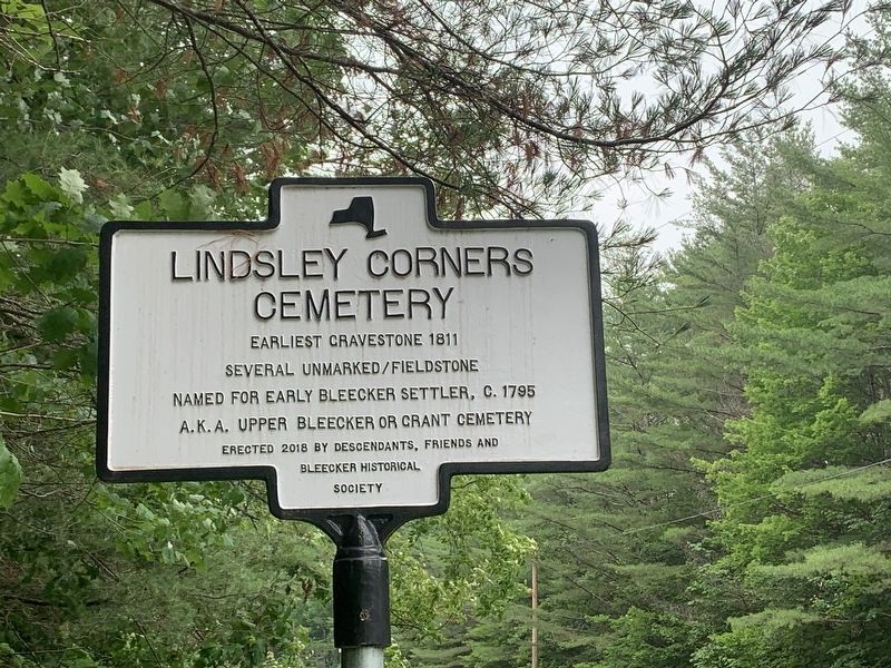 Lindsley Corners Cemetery Marker image. Click for full size.