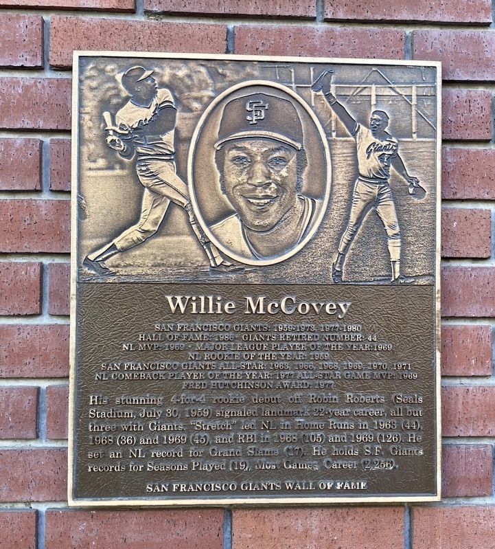 Willie McCovey Marker image. Click for full size.