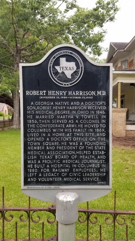 Robert Henry Harrison, M.D. Marker image. Click for full size.