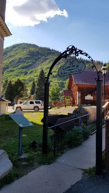 The Marker is located at the entrance to the San Juan County Historical Society museum image. Click for full size.
