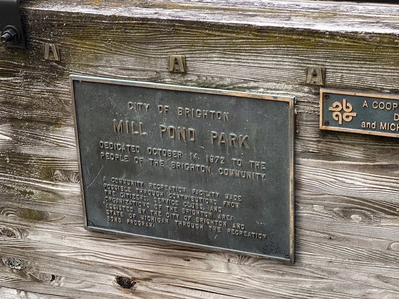 Mill Pond Park Marker image. Click for full size.