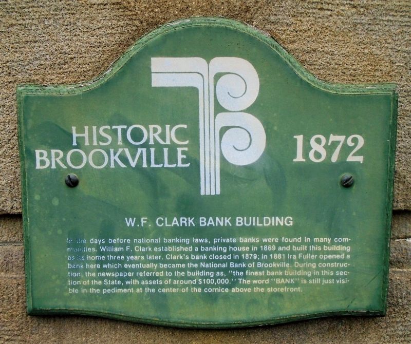 W.F. Clark Bank Building Marker image. Click for full size.