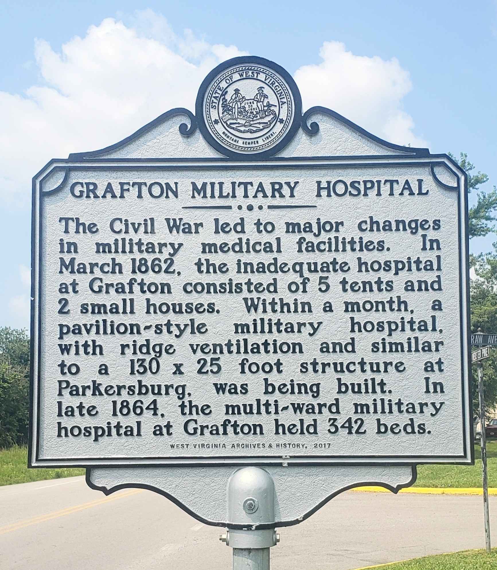 Grafton Military Hospital Marker