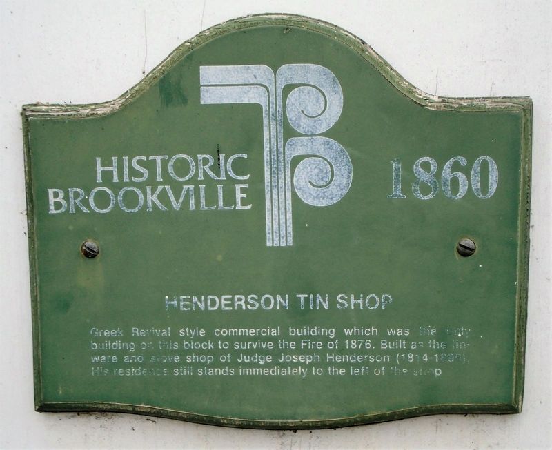 Henderson Tin Shop Marker. Click for full size. Henderson Tin Shop Marker image. Click for full size.