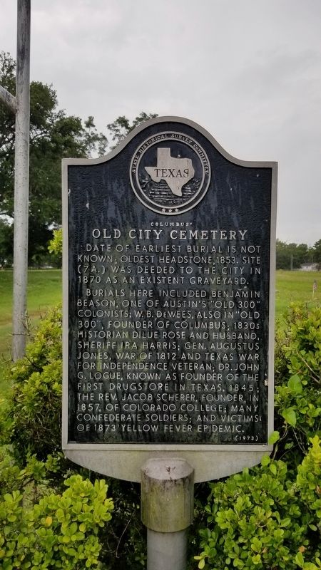 Columbus' Old City Cemetery Marker image. Click for full size.