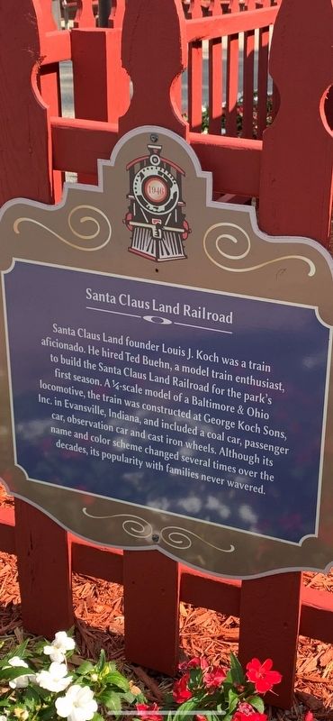 Santa Claus Land Railroad Marker image. Click for full size.