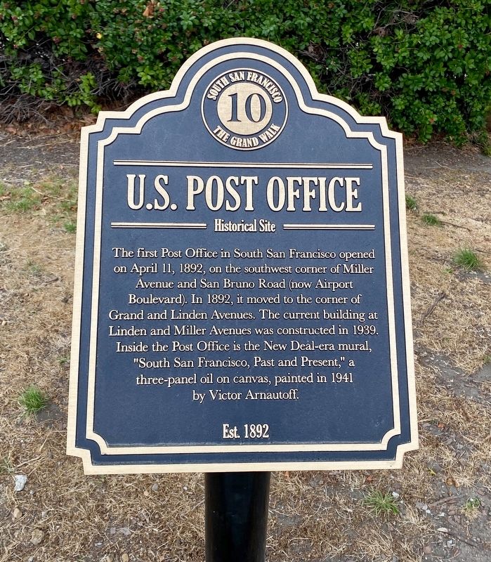 U.S. Post Office Marker image. Click for full size.