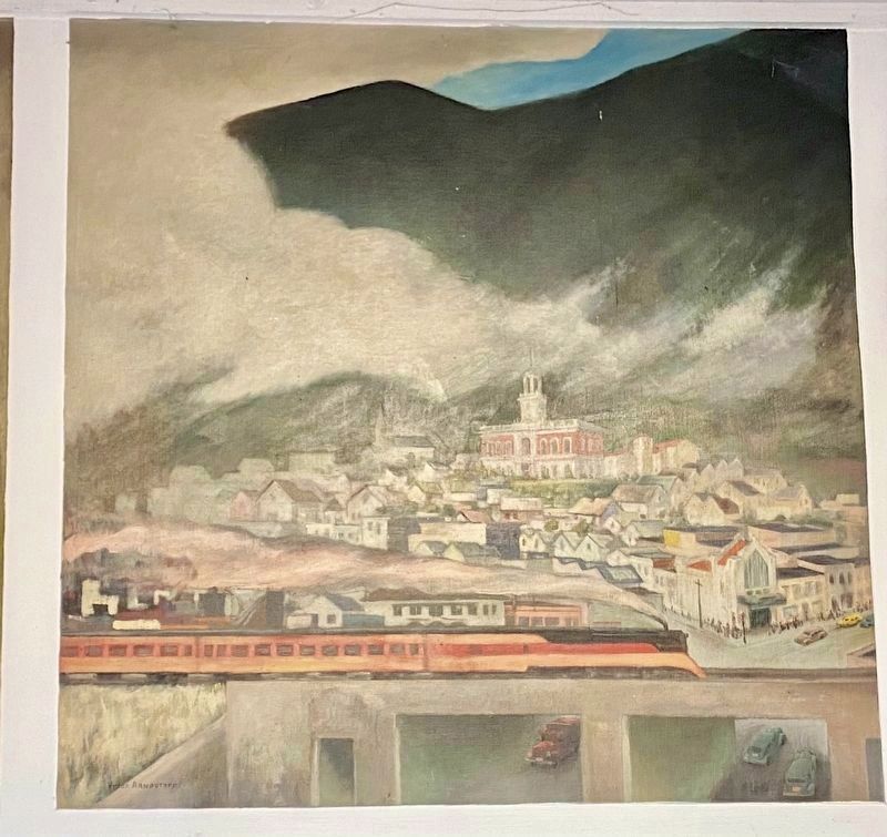 "South San Francisco, Past and Present" - central panel. Click for full size. "South San Francisco, Past and Present" - central panel image. Click for full size.