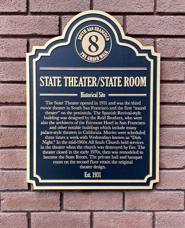 State Theater/State Room Marker image. Click for full size.