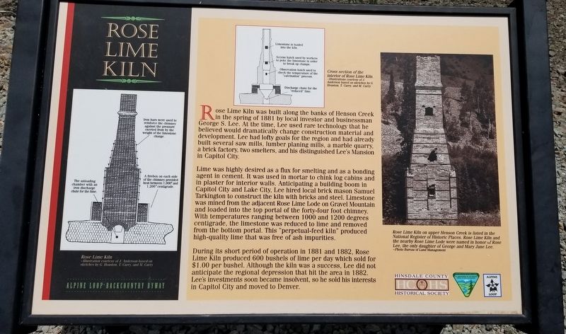 Rose Lime Kiln Marker. Click for full size. Rose Lime Kiln Marker image. Click for full size.
