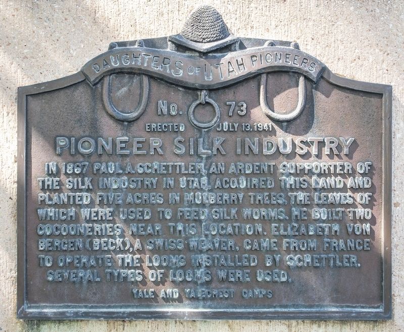 Pioneer Silk Industry Marker image. Click for full size.