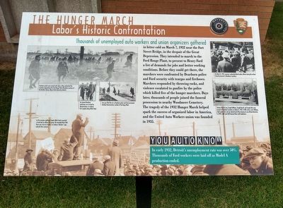 The Hunger March: Labor's Historic Confrontation Marker image. Click for full size.