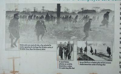 The Hunger March: Labor's Historic Confrontation Marker  top left images image. Click for full size.