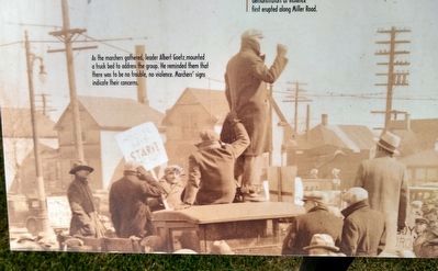 The Hunger March: Labor's Historic Confrontation Marker — bottom right image image. Click for full size.