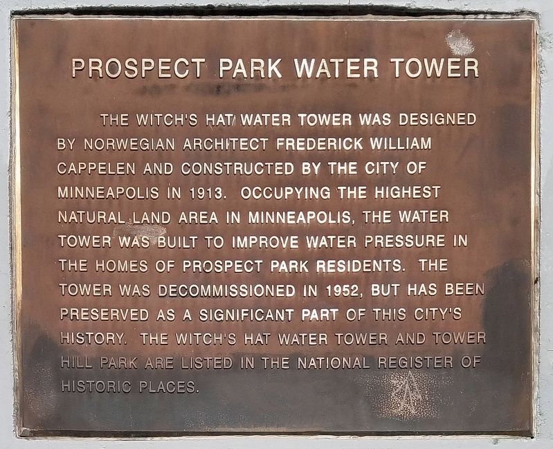 Prospect Park Water Tower marker image. Click for full size.