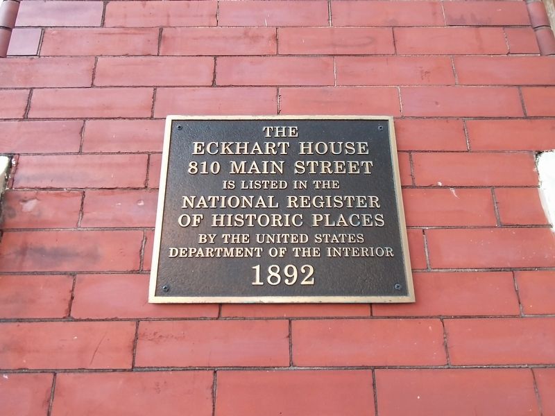 The Eckhart House Marker image. Click for full size.