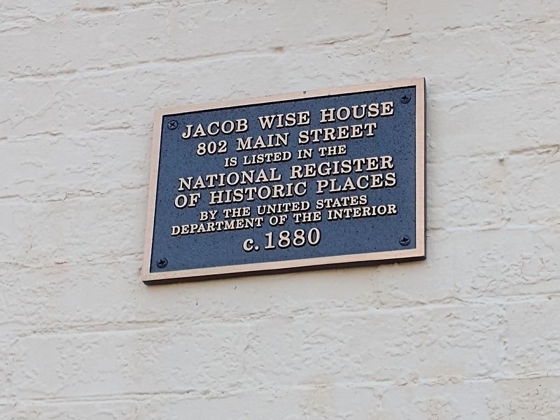 Jacob Wise House Marker image. Click for full size.