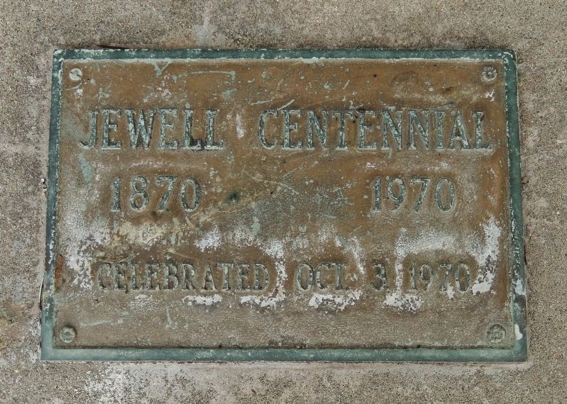 Jewell Centennial Plaque. Click for full size. Jewell Centennial Plaque image. Click for full size.