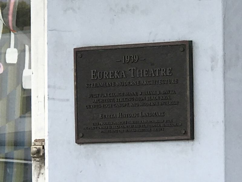 Eureka Theatre Marker image. Click for full size.