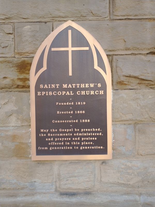 Saint Matthew's Episcopal Church Marker image. Click for full size.