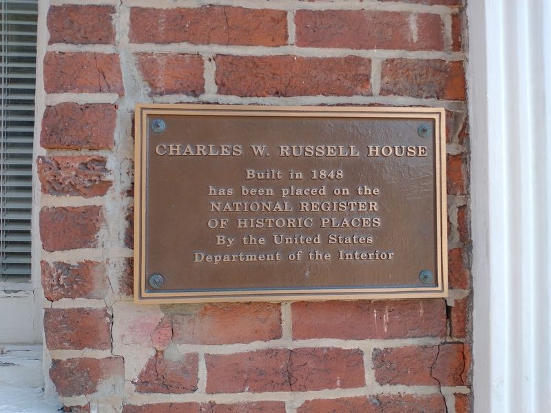 Charles W. Russell House Marker. Click for full size. Charles W. Russell House Marker image. Click for full size.