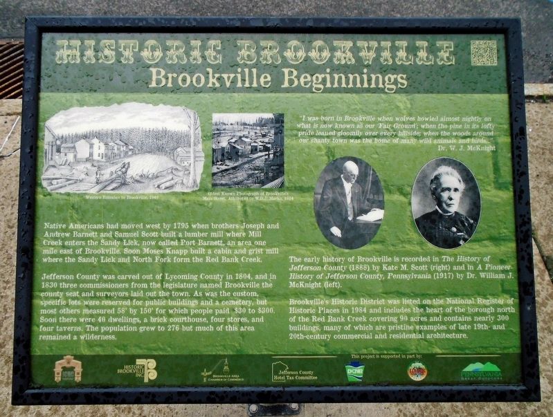 Brookville Beginnings Marker image. Click for full size.
