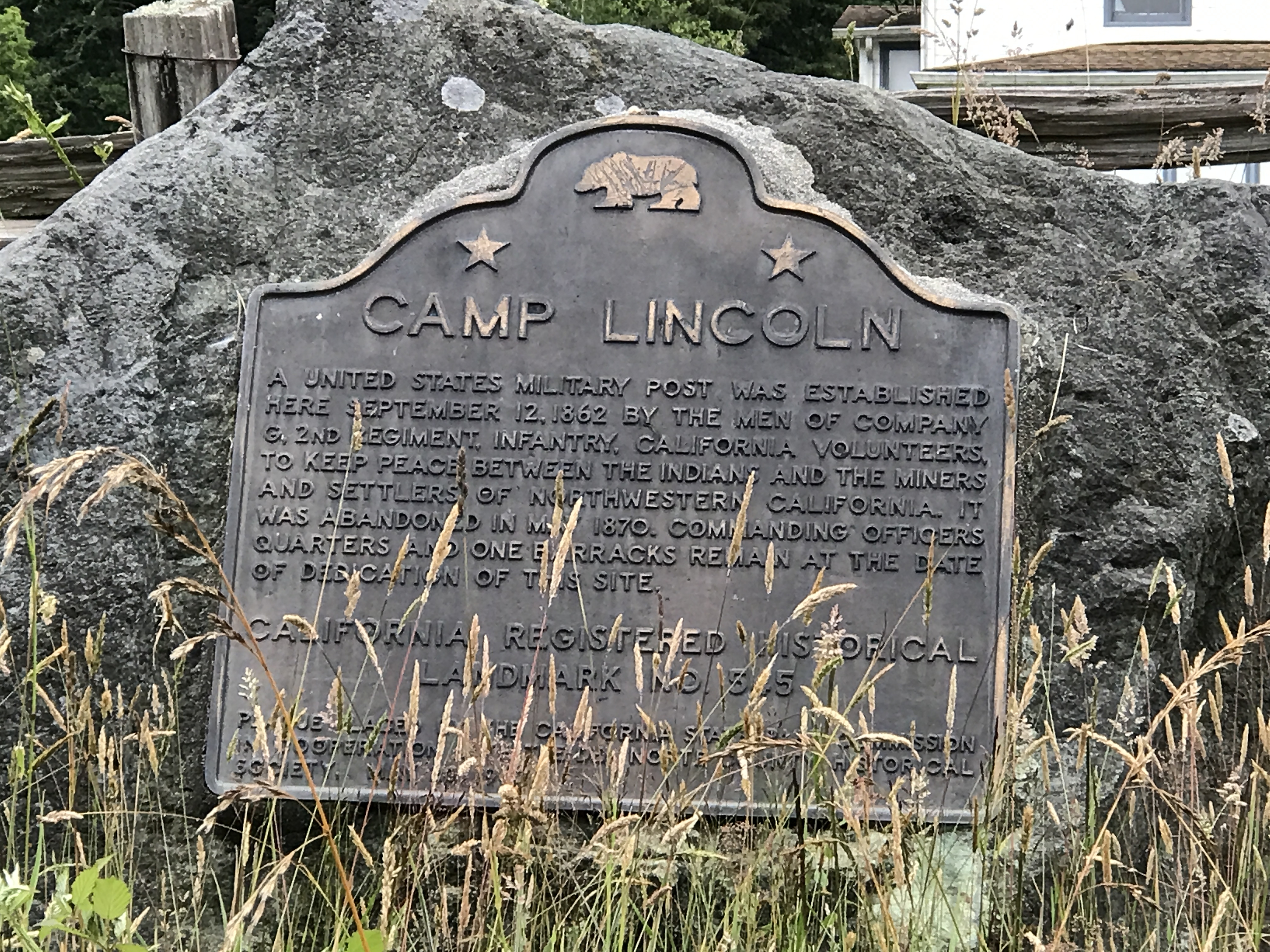 Camp Lincoln Marker