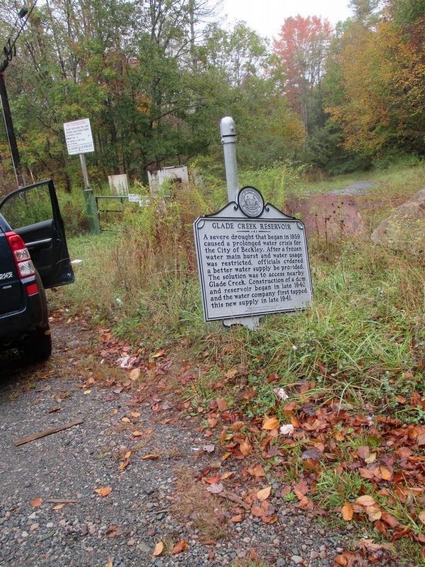 Rescue of Dismounted Glade Creek Reservoir Marker. Click for full size. Rescue of Dismounted Glade Creek Reservoir Marker image. Click for full size.