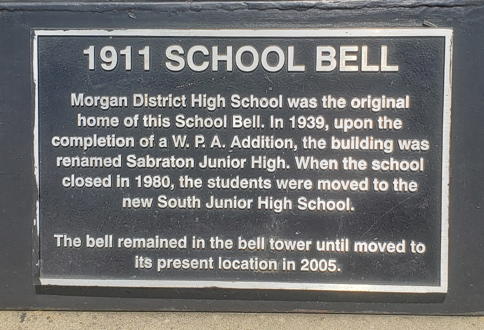 1911 School Bell Marker
