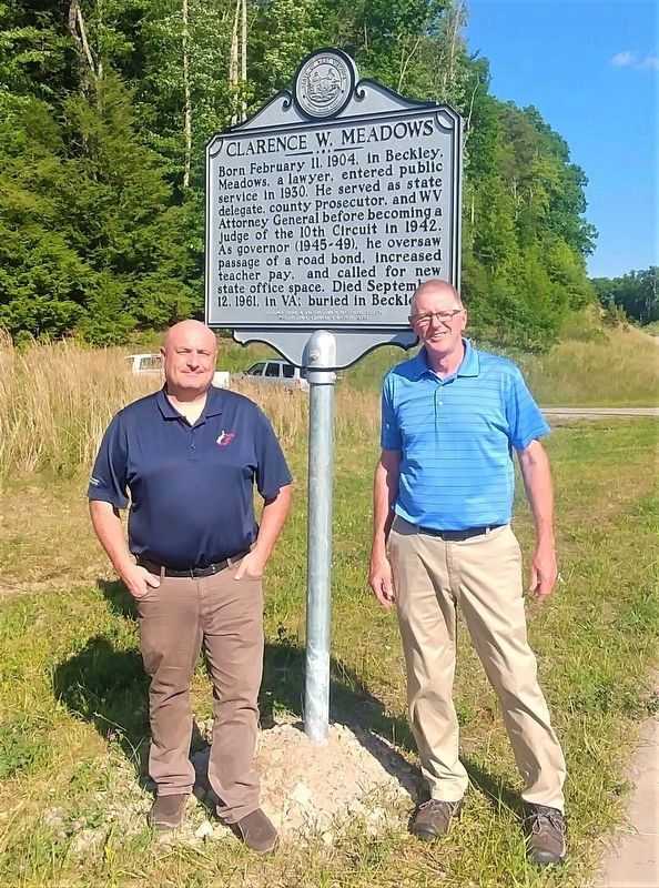 Clarence W. Meadows Marker image. Click for full size.