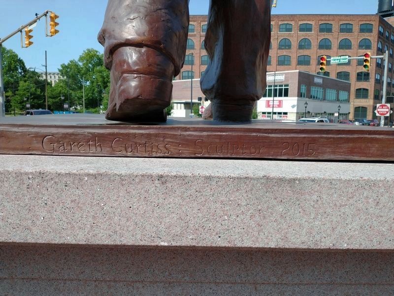 Inscription on the back of the Francis H. Pierpont statue. Click for full size. Inscription on the back of the Francis H. Pierpont statue image. Click for full size.