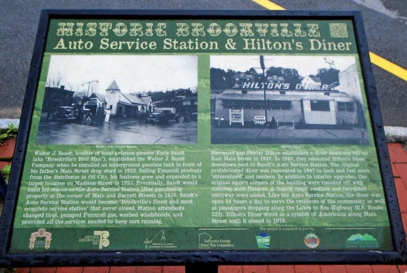 Auto Service Station & Hilton's Diner Marker image. Click for full size.