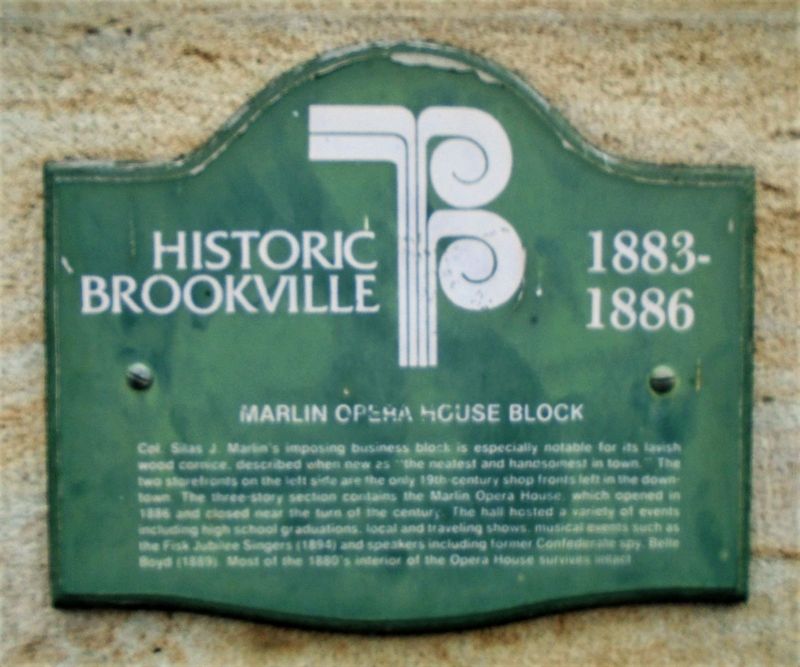 Marlin Opera House Block Marker image. Click for full size.