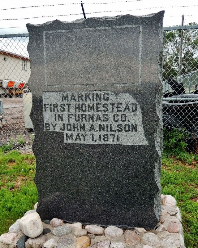 Marking First Homestead in Furnas County Marker image. Click for full size.