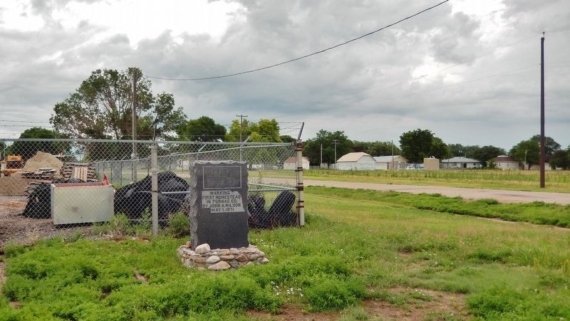 Marking First Homestead in Furnas Co. Marker. Click for full size. Marking First Homestead in Furnas Co. Marker image. Click for full size.
