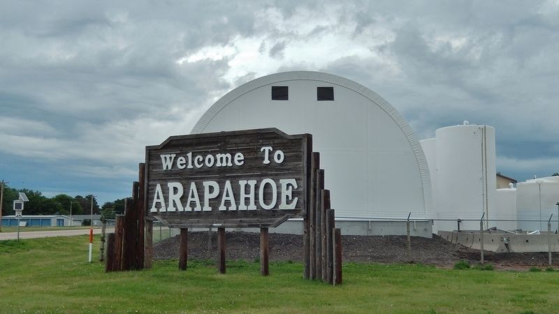 Welcome to Arapahoe Sign on U.S. Hwy 34 at West Street. Click for full size. Welcome to Arapahoe Sign on U.S. Hwy 34 at West Street image. Click for full size.