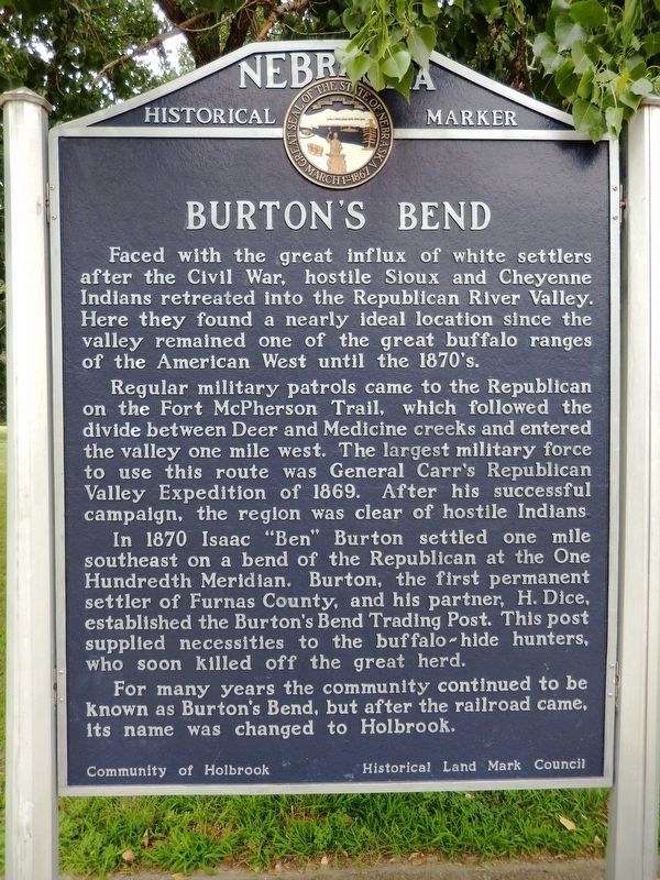 Burton's Bend Marker image. Click for full size.