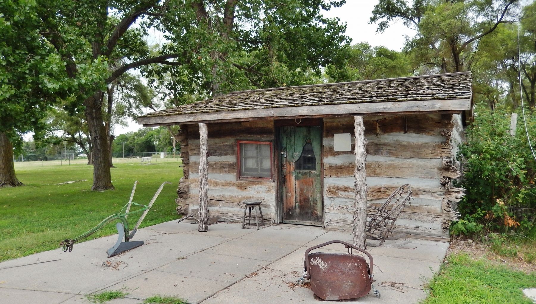 Settler�s Cabin, circa 1874 image. Click for full size.