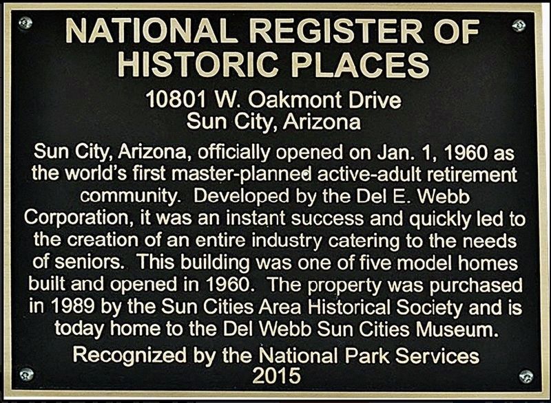 Sun City Marker. Click for full size. Sun City Marker image. Click for full size.