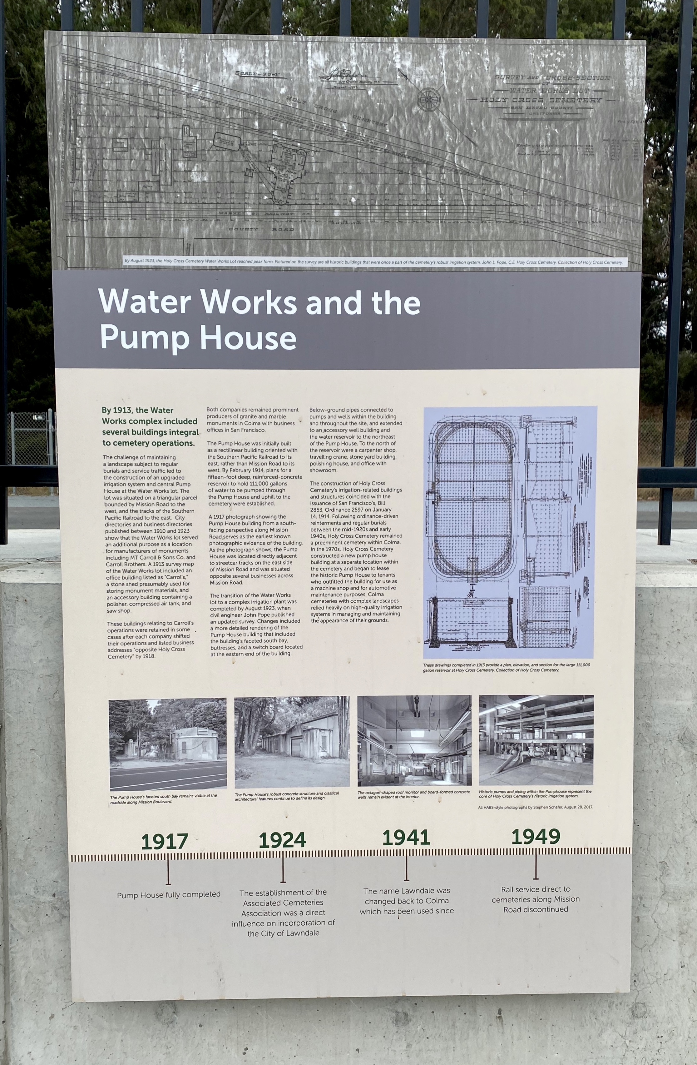 Waterworks and the Pump House Marker