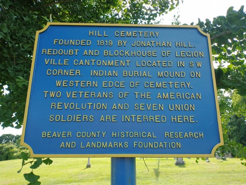 Hill Cemetery Marker. Click for full size. Hill Cemetery Marker image. Click for full size.