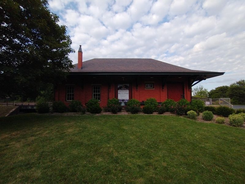 Pittsburgh & Lake Erie RR Freight House Marker. Click for full size. Pittsburgh & Lake Erie RR Freight House Marker image. Click for full size.