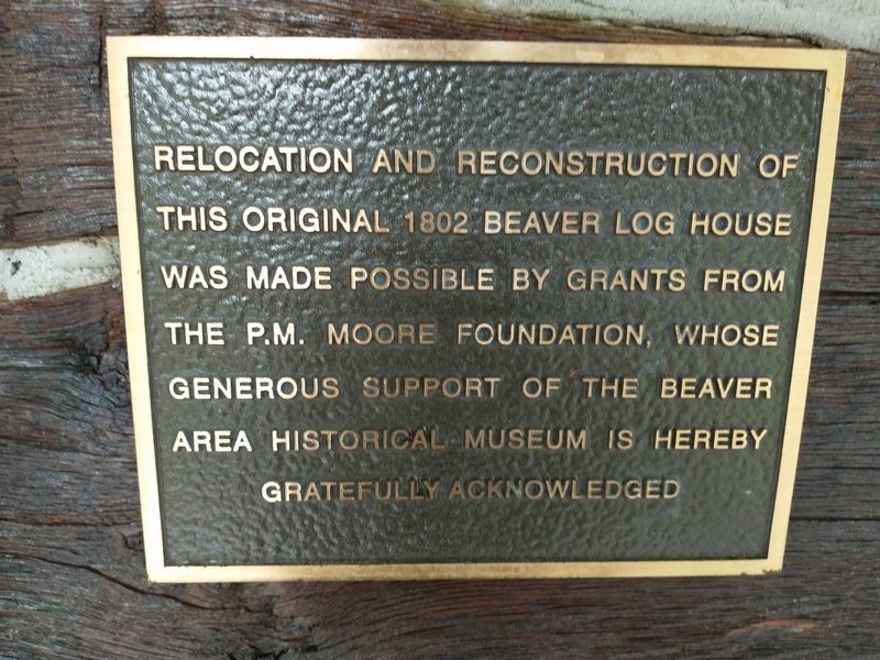 Beaver Log Home Marker. Click for full size. Beaver Log Home Marker image. Click for full size.