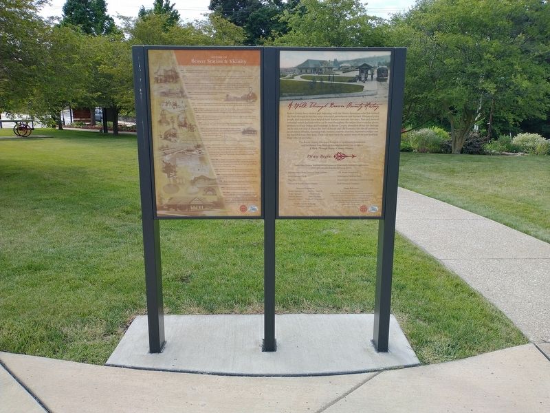 History Of Beaver Station & Vicinity Marker. Click for full size. History Of Beaver Station & Vicinity Marker image. Click for full size.