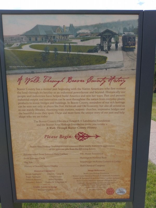 A Walk Through Beaver County History Marker. Click for full size. A Walk Through Beaver County History Marker image. Click for full size.