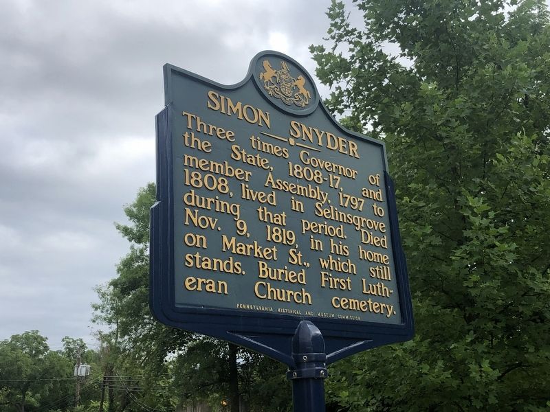 Simon Snyder Marker. Click for full size. Simon Snyder Marker image. Click for full size.