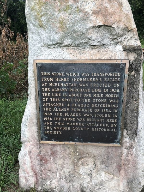 Albany Purchase Line Stone Marker. Click for full size. Albany Purchase Line Stone Marker image. Click for full size.