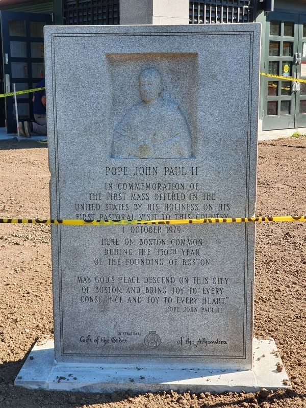 Pope John Paul II's Visit to Boston Marker image. Click for full size.