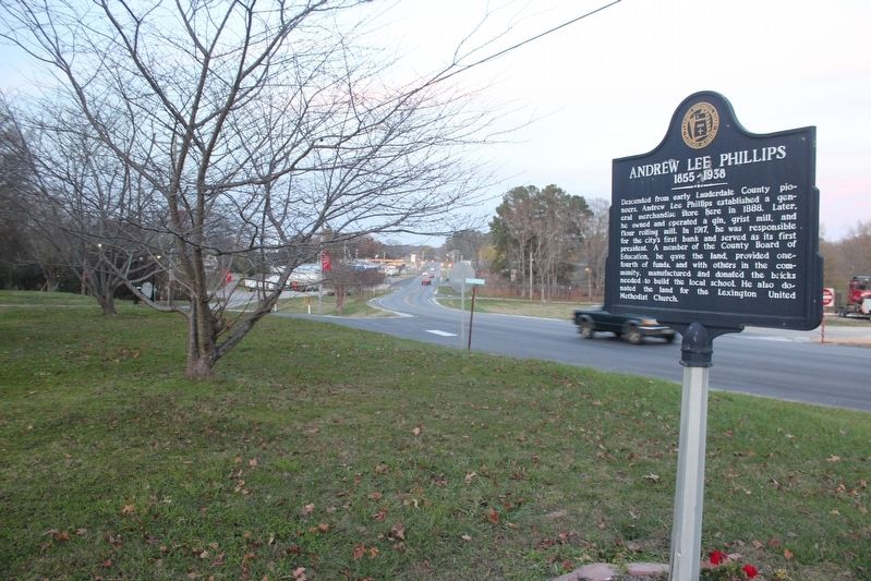 Andrew Lee Phillips Marker looking north. Click for full size. Andrew Lee Phillips Marker looking north image. Click for full size.